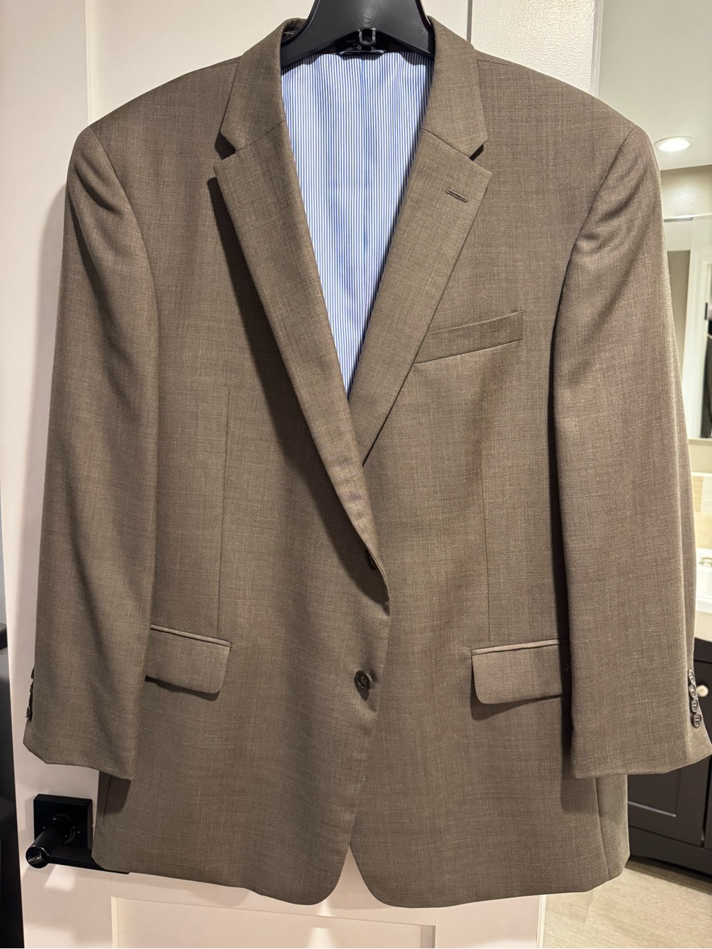 Tommy Hilfiger Men's Taupe Single-Breasted Suit Jacket - Classic Blazer